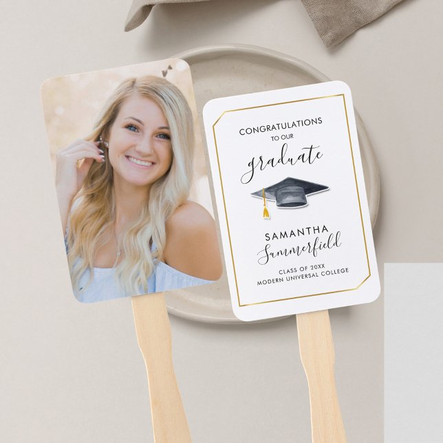 Graduation 2026 Photo Script Graduation Party Hand Fan (Creator Uploaded)