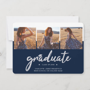Graduation 2026 Photos Navy Blue Announcement