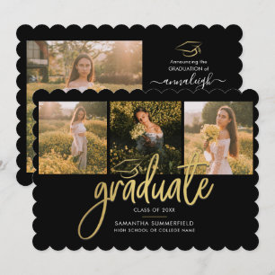 Graduation 2026 Photos Script Elegant Grad Announcement