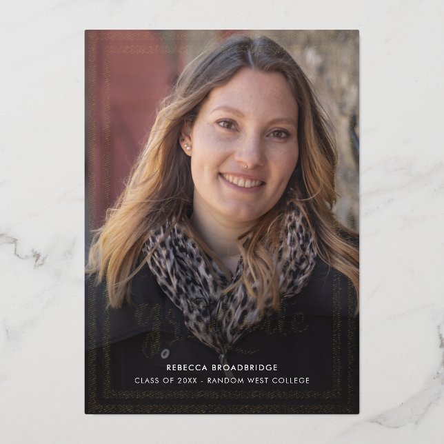 Graduation 2026 Photos Script Grad Announcement (Front)