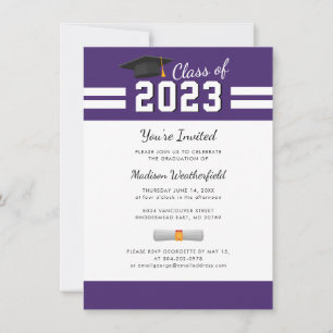Graduation 2026 Purple Grad Party Invitation