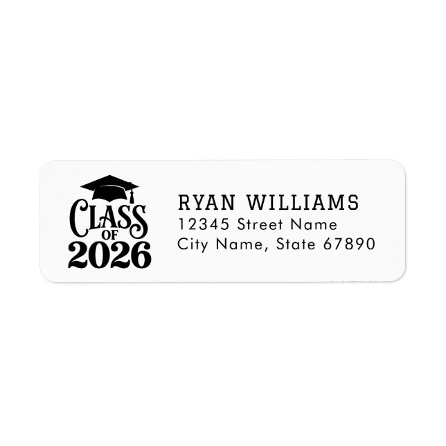 Graduation 2026 Return Address Labels (Front)