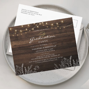 Graduation 2026 Script Grad Party Invitation Postcard