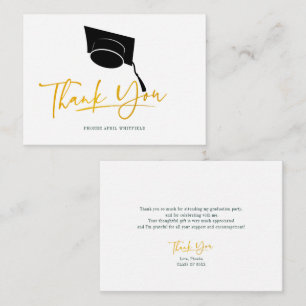 Graduation 2026 Script Grad Thank You Card