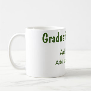 Graduation 20XX add year name school green modern Coffee Mug