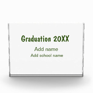 Graduation 20XX add year name school green modern  Photo Block
