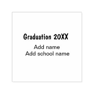 Graduation 20XX add year name school green modern  Self-inking Stamp