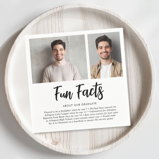 Graduation 2 Photo Fun Facts Napkin (Creator Uploaded)