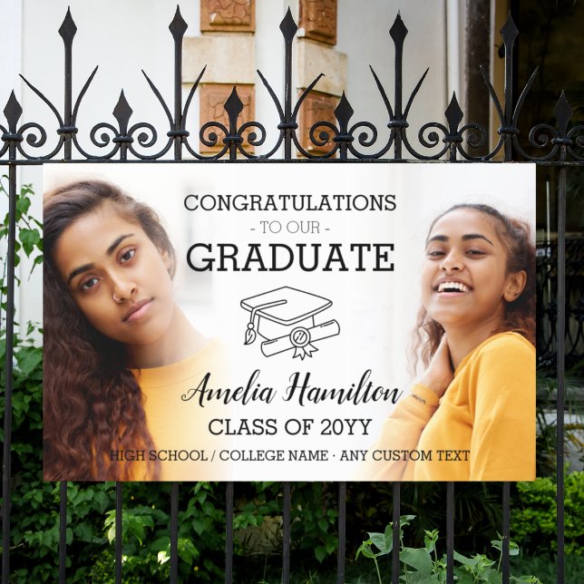 Graduation 2 Photo High School or College Grad Banner (Graduation 2 Photo High School or College Grad Banner
)