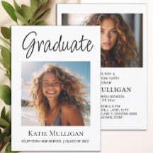 Graduation 2 Photo White Graduation Party