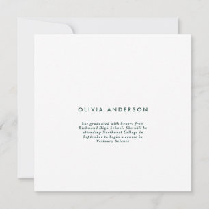 Graduation 4 photo modern announcement green 