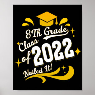Graduation 8th Grade Class of 2022 Nailed It Poster