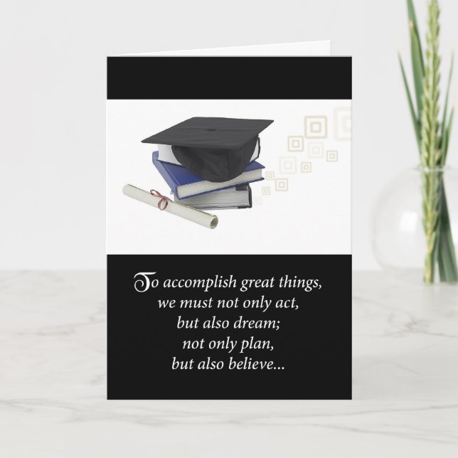 Graduation Accomplishment Card (Front)