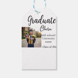 Graduation add name class of 20xx congrats add pho gift tags