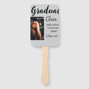 Graduation add name class of 20xx congrats add pho hand fan