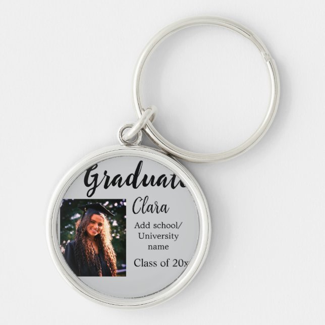 Graduation add name class of 20xx congrats add pho key ring (Front)