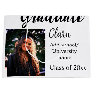 Graduation add name class of 20xx congrats add pho large gift bag
