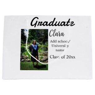 Graduation add name class of 20xx congrats add pho large gift bag