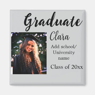Graduation add name class of 20xx congrats add pho magnet