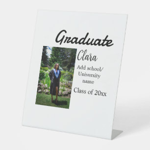 Graduation add name class of 20xx congrats add pho pedestal sign