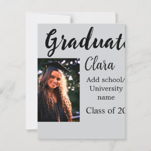 Graduation add name class of 20xx congrats add pho postcard