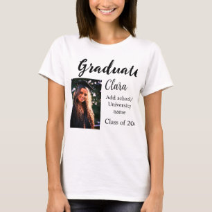 Graduation add name class of 20xx congrats add pho T-Shirt