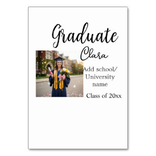 Graduation add name class of 20xx congrats add pho table number