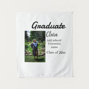 Graduation add name class of 20xx congrats add pho tapestry