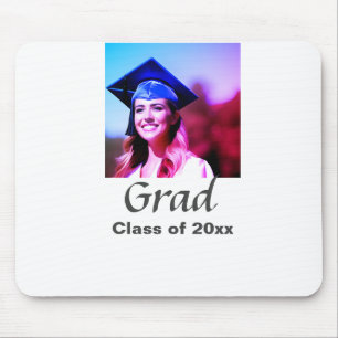 Graduation add name photo class year custom mouse pad