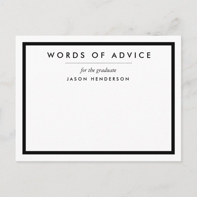 Graduation Advice Cards (Front)