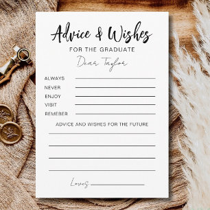 Graduation Advice & Wishes 2024 Grad Party Signage Holiday Card