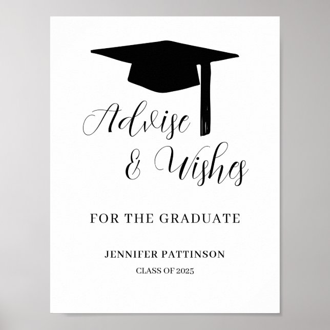 Graduation Advise & Wishes Graduate Poster (Front)