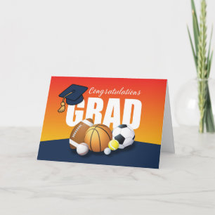 Graduation All Sports Athlete Congratulations Grad Card
