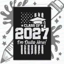 Graduation American Flag Senior Class of 2027
