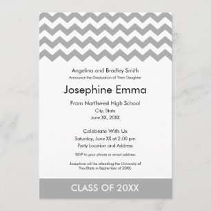 Graduation Annoucement and Invitation - Chevrons