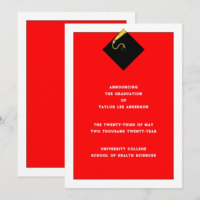 Graduation Announcement  (Front/Back)