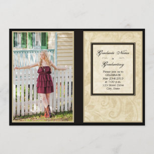 Graduation Announcement - 3 Photo Invitation