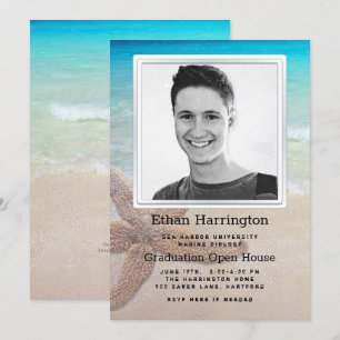 Graduation Announcement Beach Themed