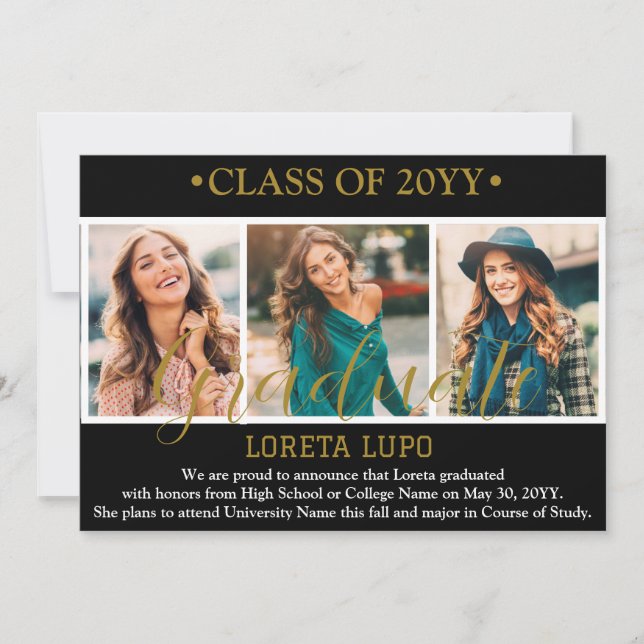 Graduation Announcement Card (Front)