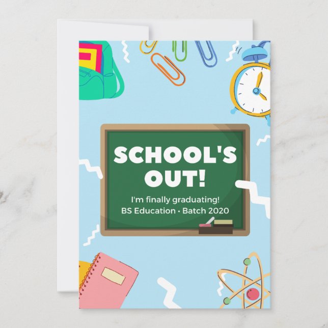 Graduation announcement card Editable (Front)