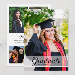 Graduation Announcement Card Template