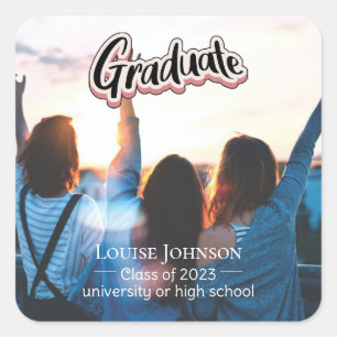 Graduation Announcement Class of 2023 Square Sticker