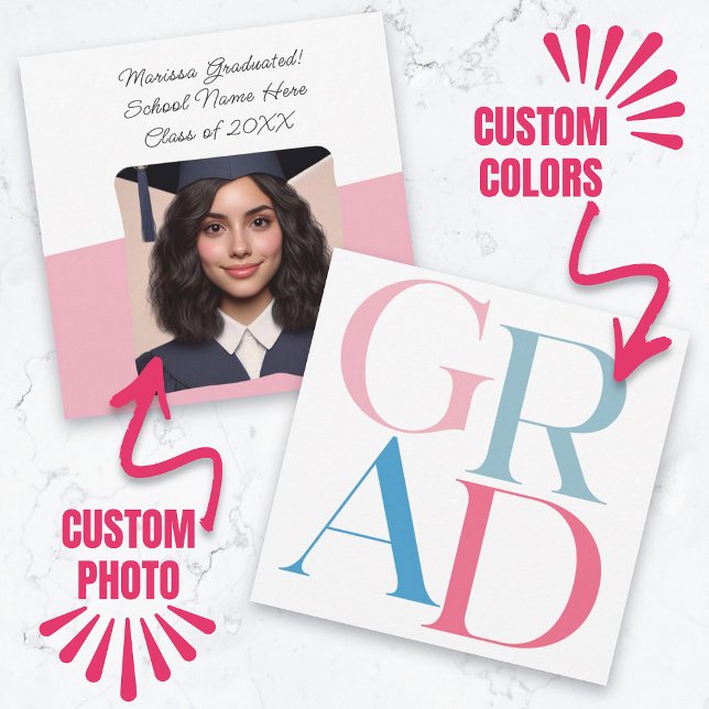 Graduation Announcement Custom Photo Typography (Graduation Announcement Custom Photo Typography)