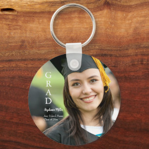 Graduation Announcement Customisable Name School Key Ring