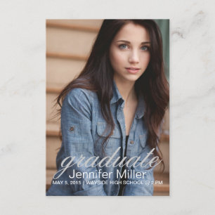 Graduation Announcement/Invite Graduate grey Invitation