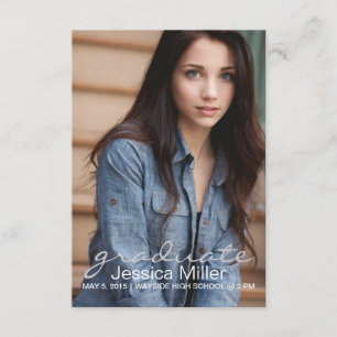 Graduation Announcement/Invite graduate p grey Invitation