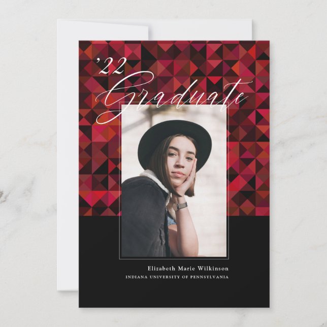 GRADUATION ANNOUNCEMENT Minimalist Design (Front)