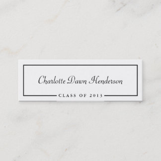 Graduation announcement name card border Class of