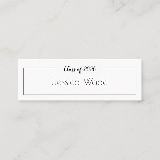 Graduation Announcement Name Card Class of 2022 (Front)