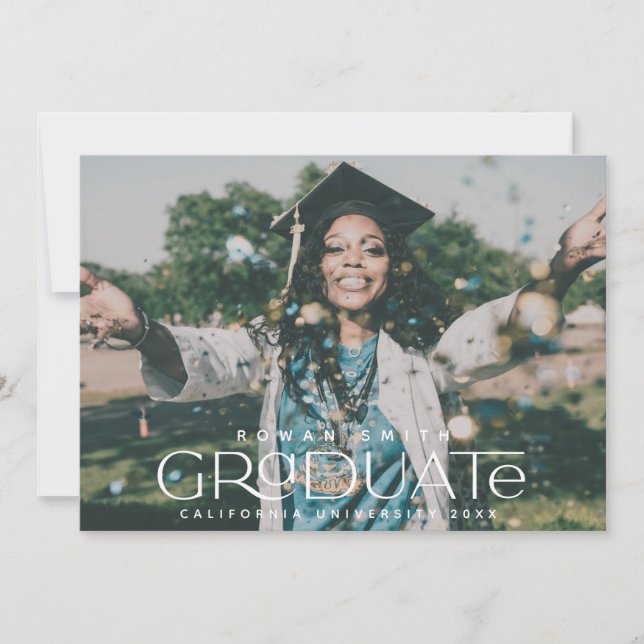 Graduation Announcement Photo Card (Front)